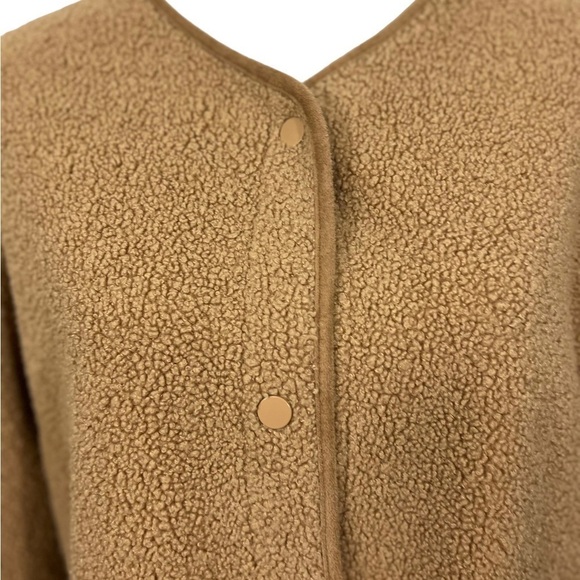 Joie Sherpa Teddy coat jacket fleece Medium Snap Front - Picture 5 of 8